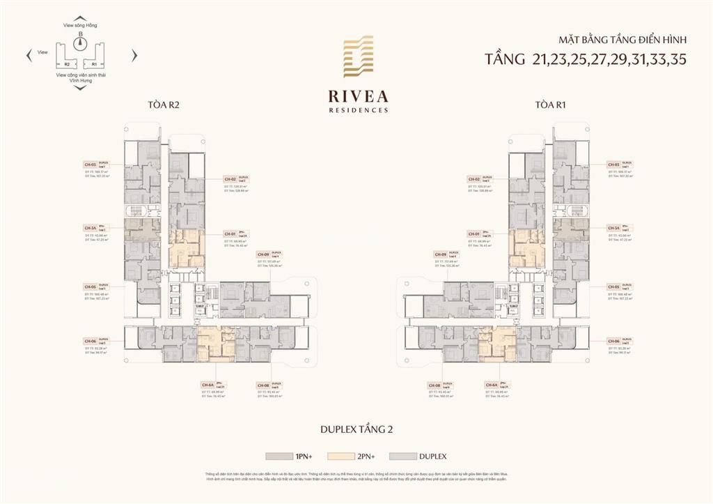 Rivea hanoi giá từ 98 triệu/m² | duplex có bể bơi riêng  cạnh times city  đảm bảo slot ô tô