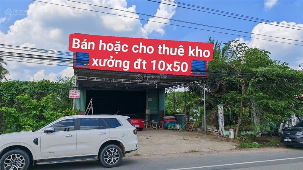 Bán kho xưởng, mt đt744, dt 10x50m