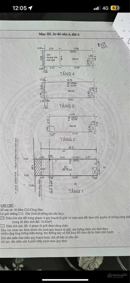 Bán nhà mặt tiền đường c12 tân bình