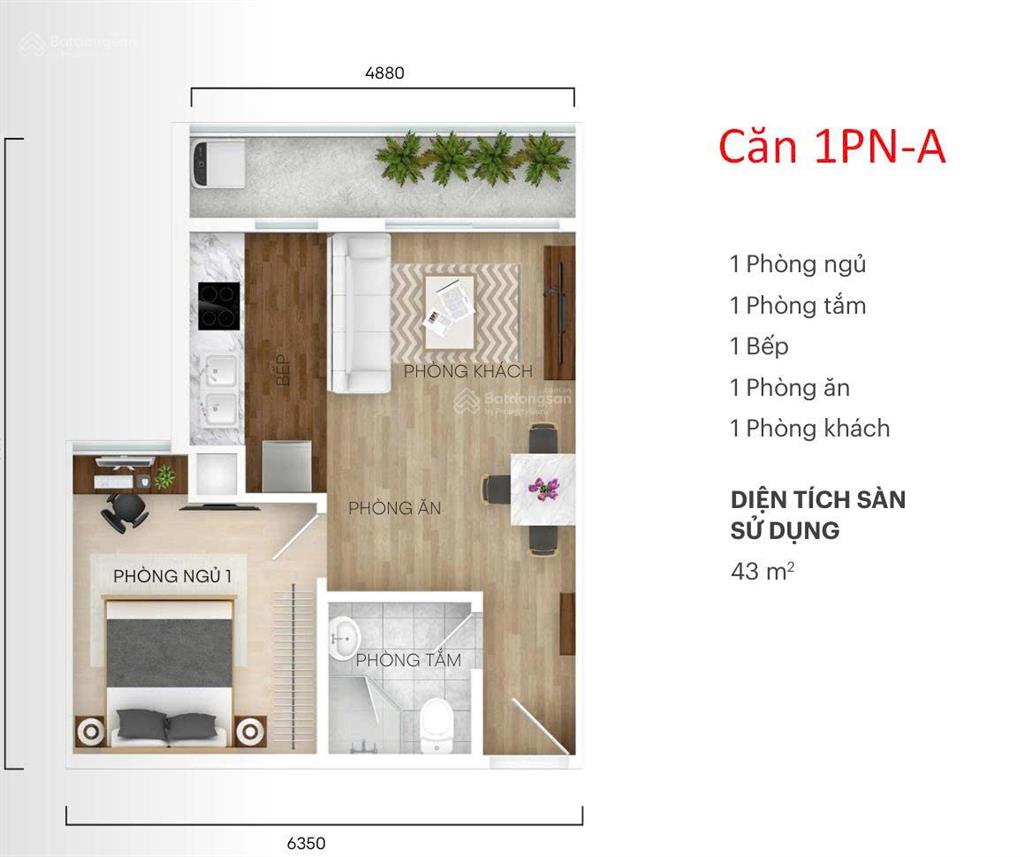 Bán cc central residence, 4,3 tỷ, 43m2, 1pn, 1wc, hàng hot tại công viên yên sở, hoàng mai