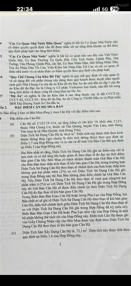 Chính chủ cần hoàn vốn căn vip vinhomes ocean park 73,1m2, 2pn, 2wc, giá đã tt 100%  0961 579 ***