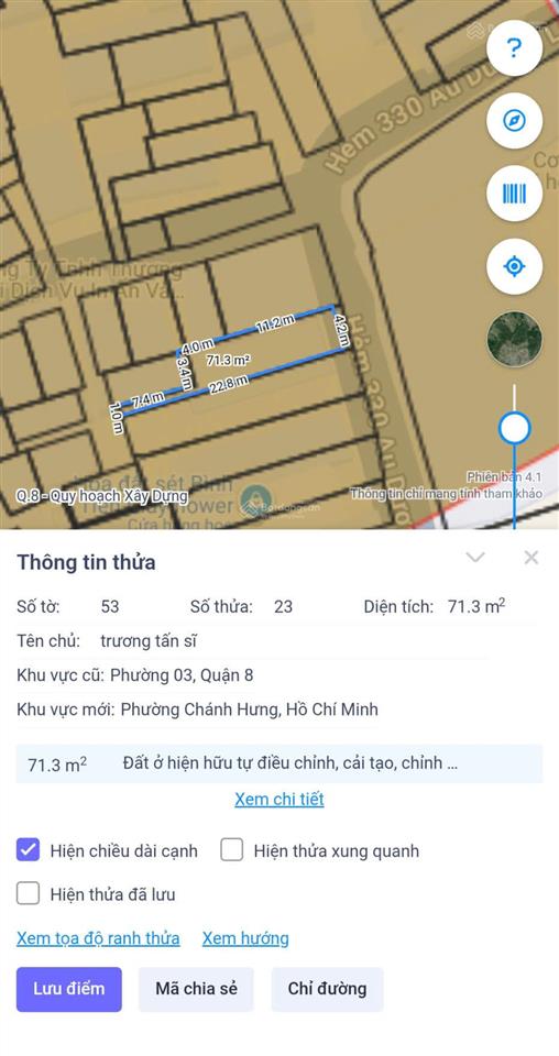 Nhà hẻm 6m xe hơi vào tận nhà, dt 72m², hướng đông, khu dân cư hiện hữu, quận 8