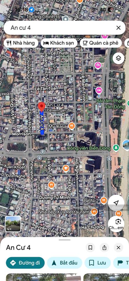 Bán cặp đất an cư 4  ngang 9m  chỉ 300m ra biển phạm văn đồng