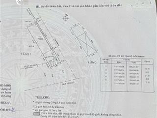 Căn góc mặt tiền cống lở gpxd cao tầng