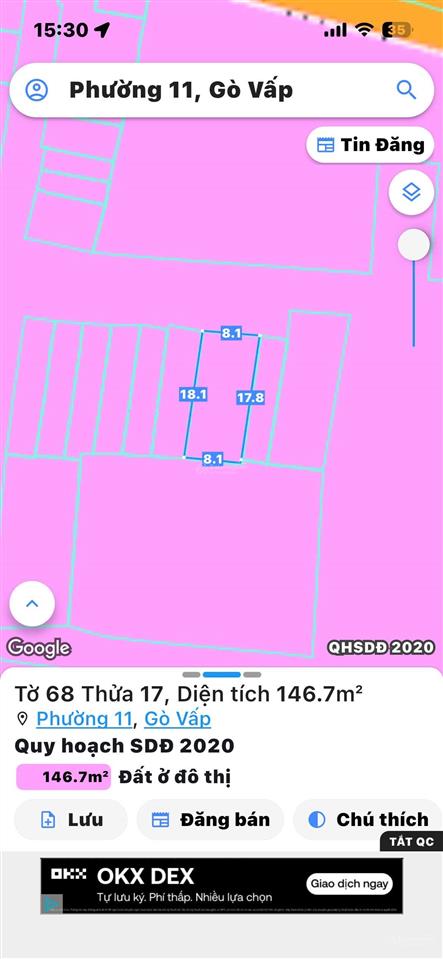 Hàng hiếm ngang 8,1x19m xây chdv hoặc 2 căn siêu phẩm