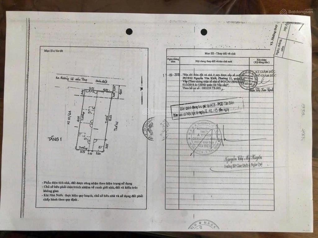 Hàng hiếm ngang 8,1x19m xây chdv hoặc 2 căn siêu phẩm