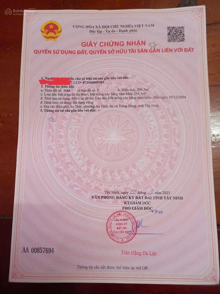 Đất mặt tiền đường nhựa thông tiện kinh doanh(dt6x50m)giá 790tr.sổ hồng riêng .0902 850 *** xem sổ