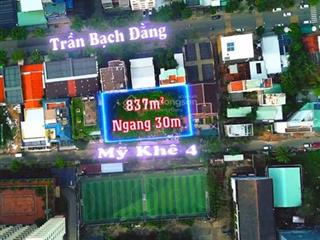 Lô đất diện tích lớn 850m2  mặt tiền biển 30m . gần nguyễn văn thoại & biển mỹ khê