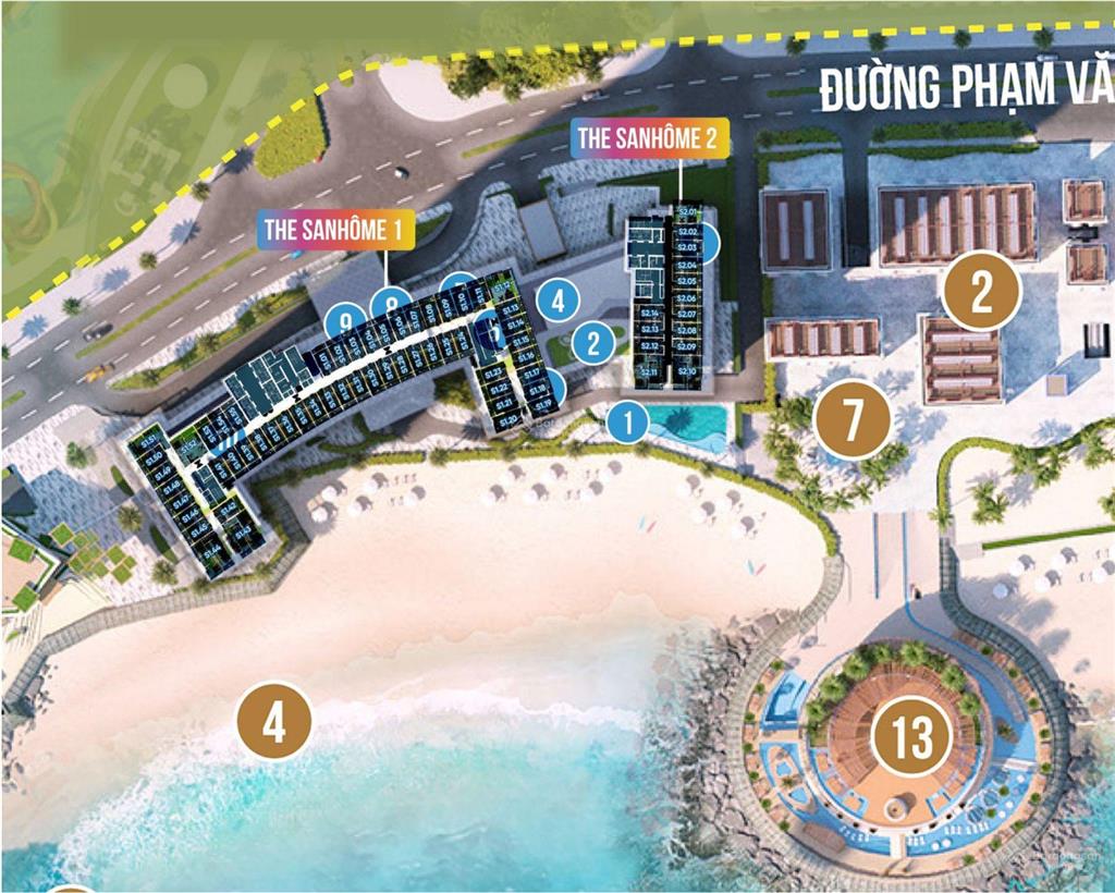 [2pn hoa hậu. sanhome] 66m2, view trực diện biển