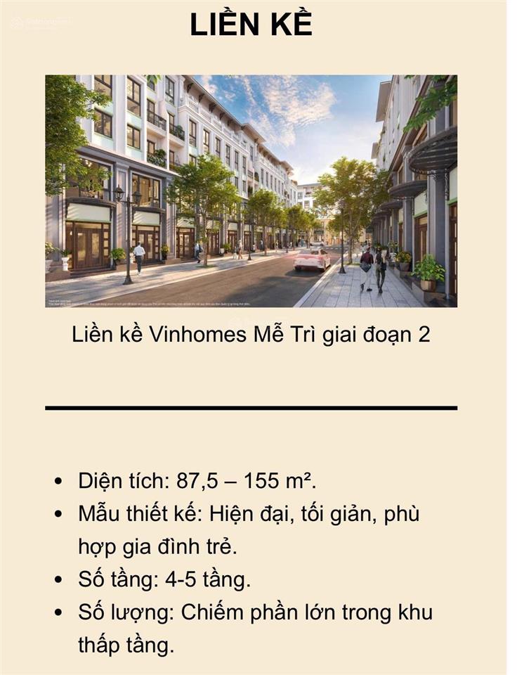 Căn bt này tọa lạc tại vinhomes green bay 2, với diện tích 120m2 và giá chỉ 22 tỷ vnd