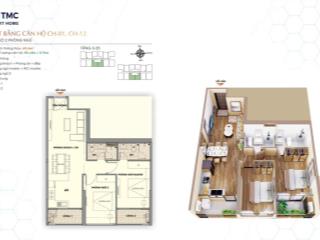 Bán cc tmc smart home, 70m2, tôi để lại toà ct2 rẻ hơn 3% so với cđt