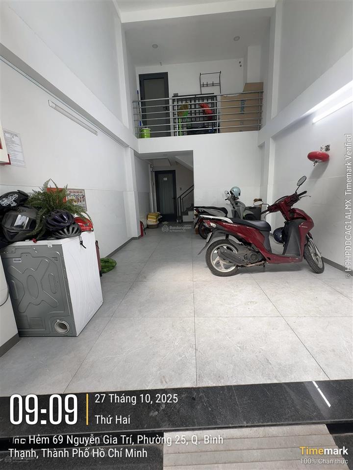 Hàng hiếm khu d2, p25  chdv 4 tầng (4 x 15m) hẻm oto. dòng tiền 540tr/năm ngay đại học hutech