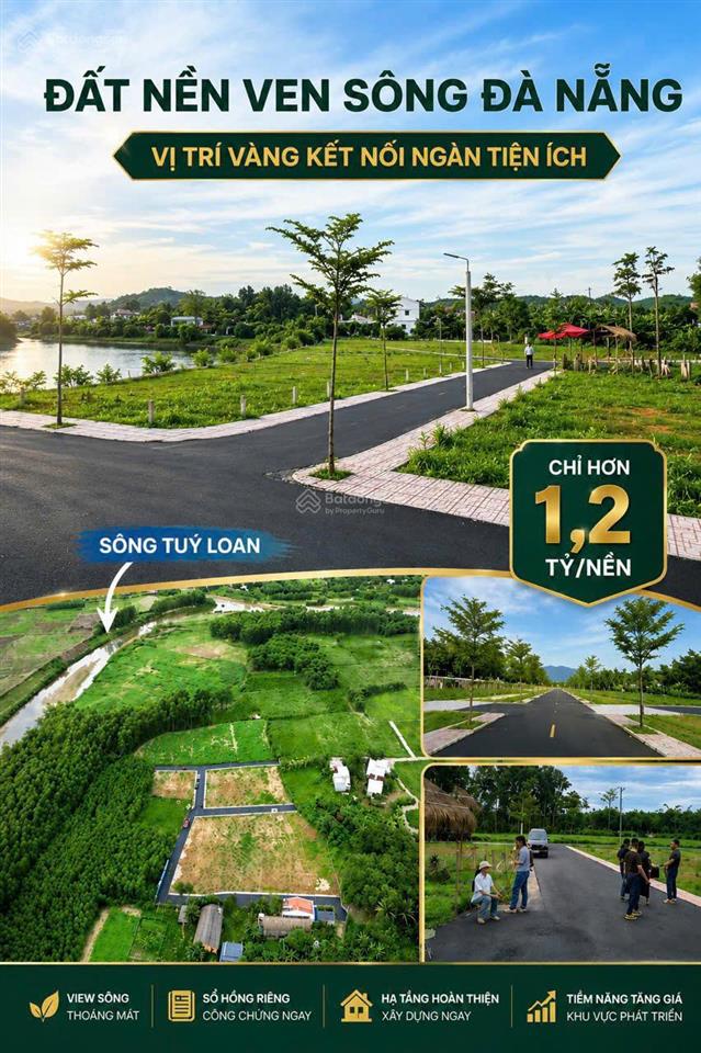 Bán đất nền ven sông đà nẵng vị trí đẹp, ngang 6m rộng 120m2 bao phí ra sổ giá chỉ 1.2 tỷ