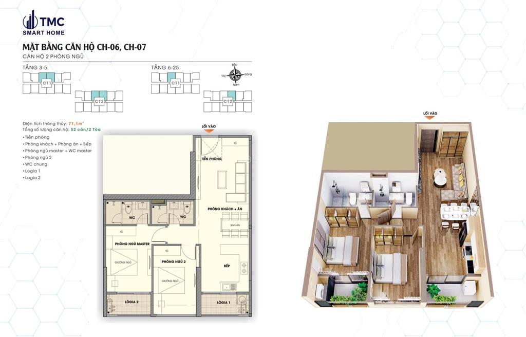 Cần bán gấp căn hộ 12a06 toà ct2 cc tmc smart home, 7,4 tỷ cam kết giá rẻ nhất thị trường
