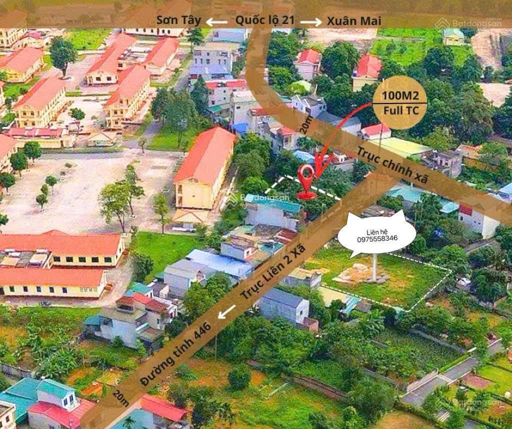 Bán đất 100m2 tại vai réo, phú cát, quốc oai, hà nội, giá siêu hời 2 tỷ 250