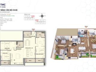 Bán căn hộ 4pn tmc smart home, 13 tỷ, 125m2 view sông hồng vào chỉ 1.8tỷ