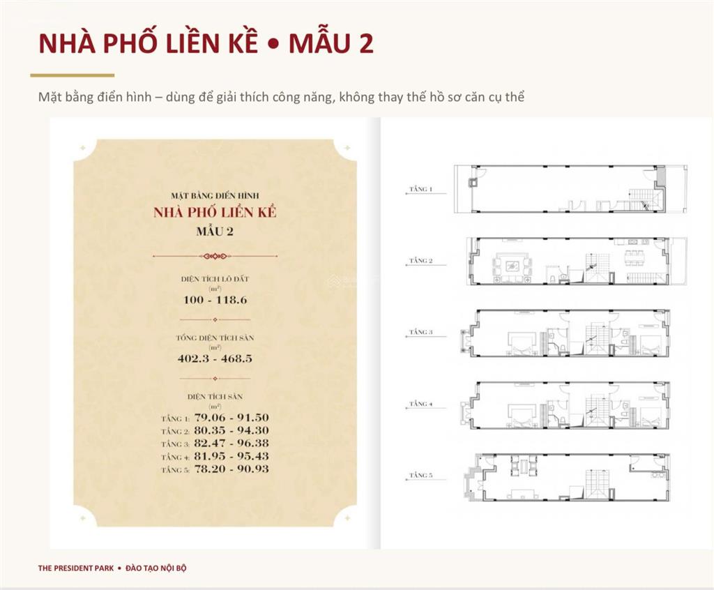 Mở bán liền kề, biệt thự the president park đối diện green bay mễ trì, mua trực tiếp cđt