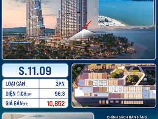 Căn góc 3pn trục 09 vip  đông nam sát biển  ngắm pháo hoa  aria bay hạ long  96.3m2  chỉ 9 tỷ