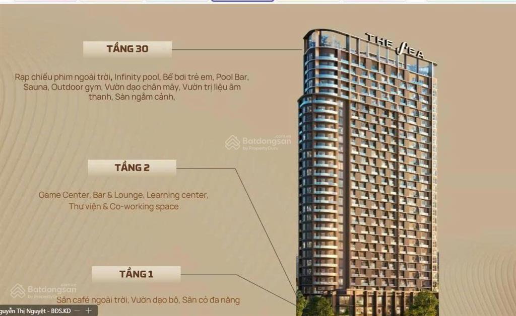 Căn hộ cao cấp the sea  view vịnh di sản 100%  sở hữu lâu dài  2pn  72m2  giá chỉ 4.3 tỷ