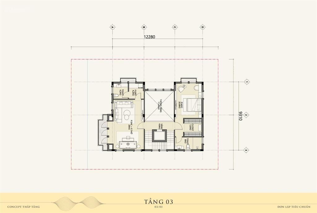 Căn đơn lập góc view sông giá 120tr/m2 tại alluvia city