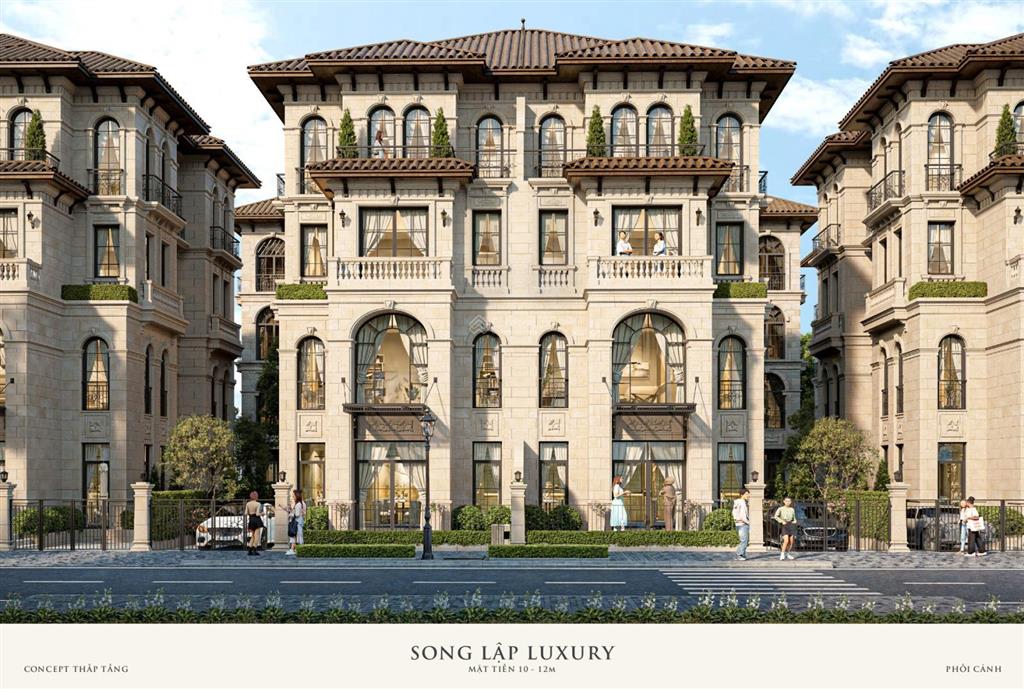Độc quyền căn song lập xẻ khe hàng hiếm gần phố đi bộ,công viên,chung cư tại alluvia city. 136tr/m2