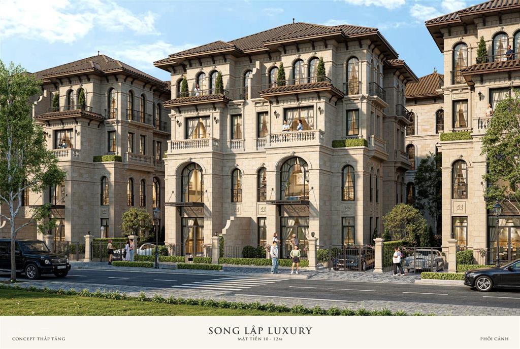 Độc quyền căn song lập xẻ khe hàng hiếm gần phố đi bộ,công viên,chung cư tại alluvia city. 136tr/m2
