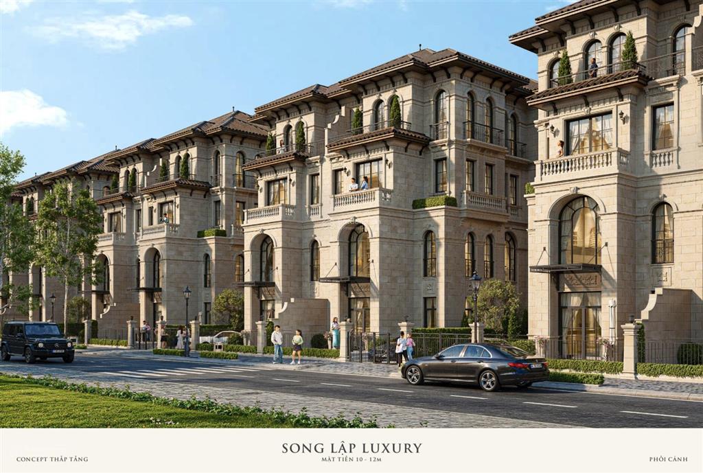 Độc quyền căn song lập xẻ khe hàng hiếm gần phố đi bộ,công viên,chung cư tại alluvia city. 136tr/m2