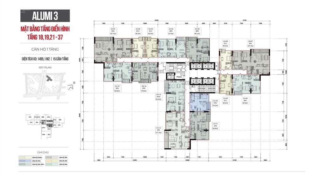 Studio view sông hồng, công viên, hướng mát, nội thất cao cấp giá 2,418 tỷ (70tr/m2)
