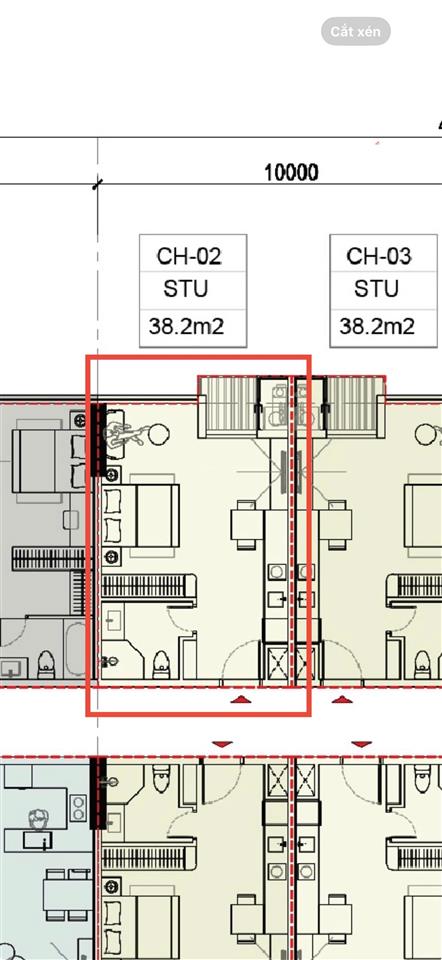 Studio view sông hồng, công viên, hướng mát, nội thất cao cấp giá 2,418 tỷ (70tr/m2)