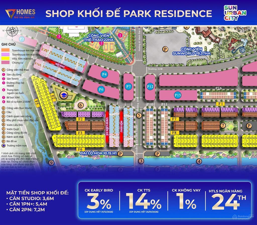 Quỹ căn chân đế tầng 1 sun urban city. giá chỉ 2 tỷ/căn