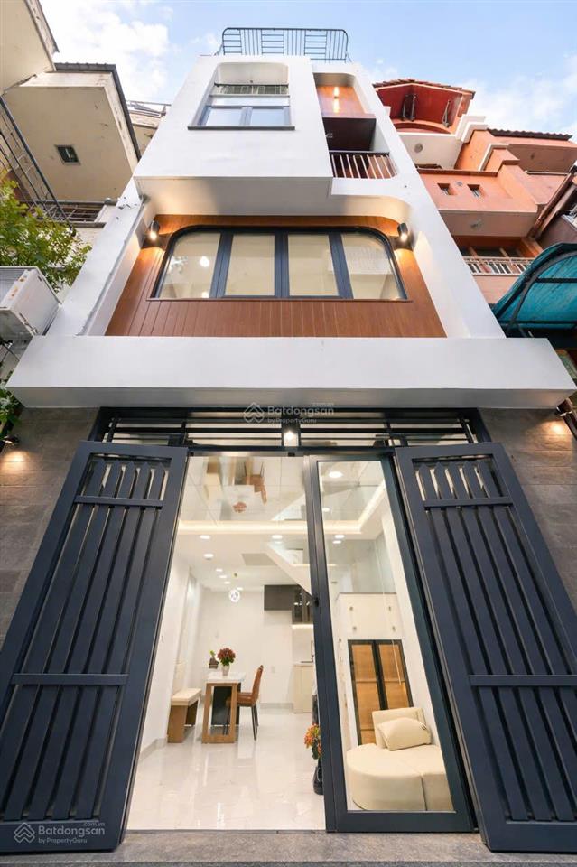 Nhà mới đẹp 5 tầng sau mặt tiền hoàng văn thụ phú nhuận  6 phòng  nở hậu
