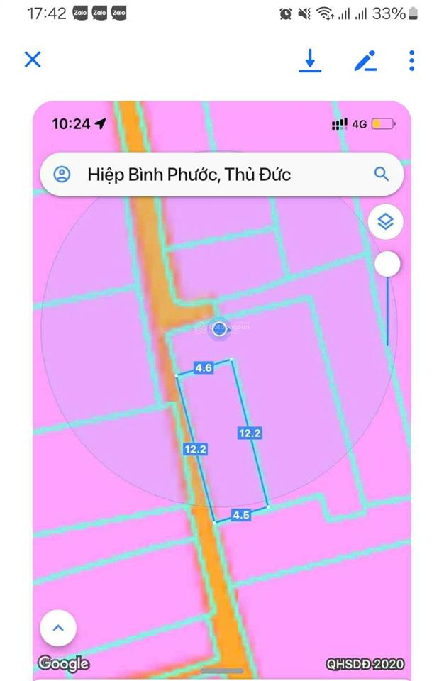 Bán lô đất thổ cư 190m2, ngang khủng 12m, ngay đường 17 ql13, đường xe tải 1 trục, 8 tỷ 7