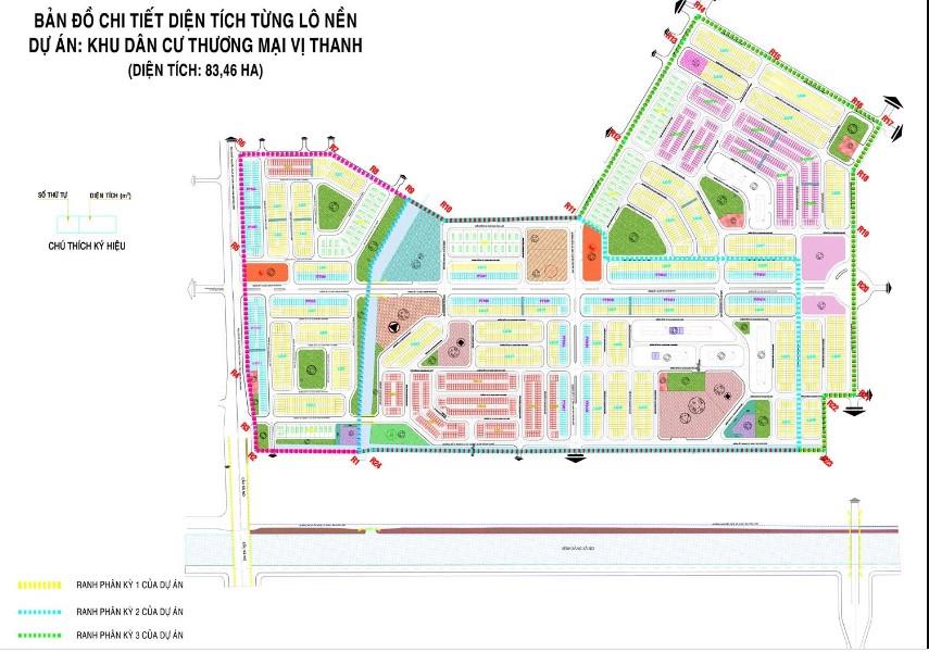 Bán đất nền dic victory city, 1,22 tỷ, 95m2 tại đường đại lộ võ nguyên gường 4, vị thanh, hậu giang