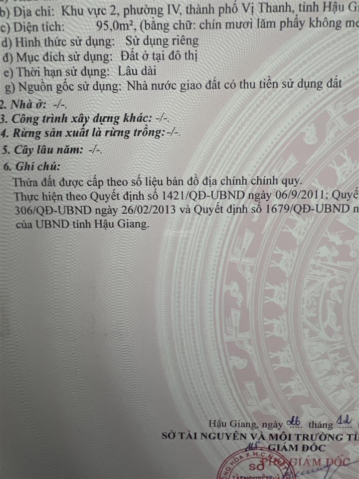 Bán đất nền dic victory city, 1,22 tỷ, 95m2 tại đường đại lộ võ nguyên gường 4, vị thanh, hậu giang