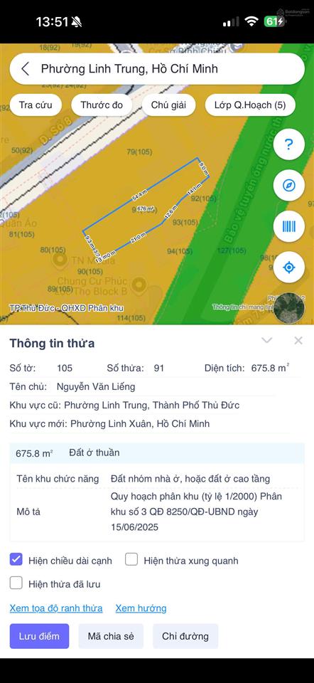 Đất 673 m2 thanh khoản cao gần mt lê văn chí giá rẻ