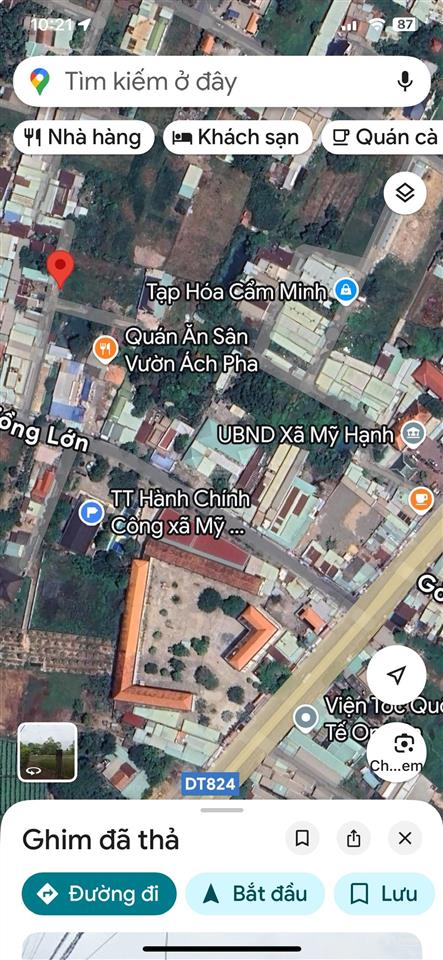 Lô đất thổ cư 90m2 sát bên tthc công xã mỹ hạnh nam