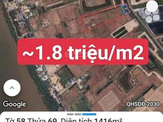 Bán đất mặt tiền đường lý nhơn  cần giờ, 1,8 triệu / m2, cần giờ, hcm