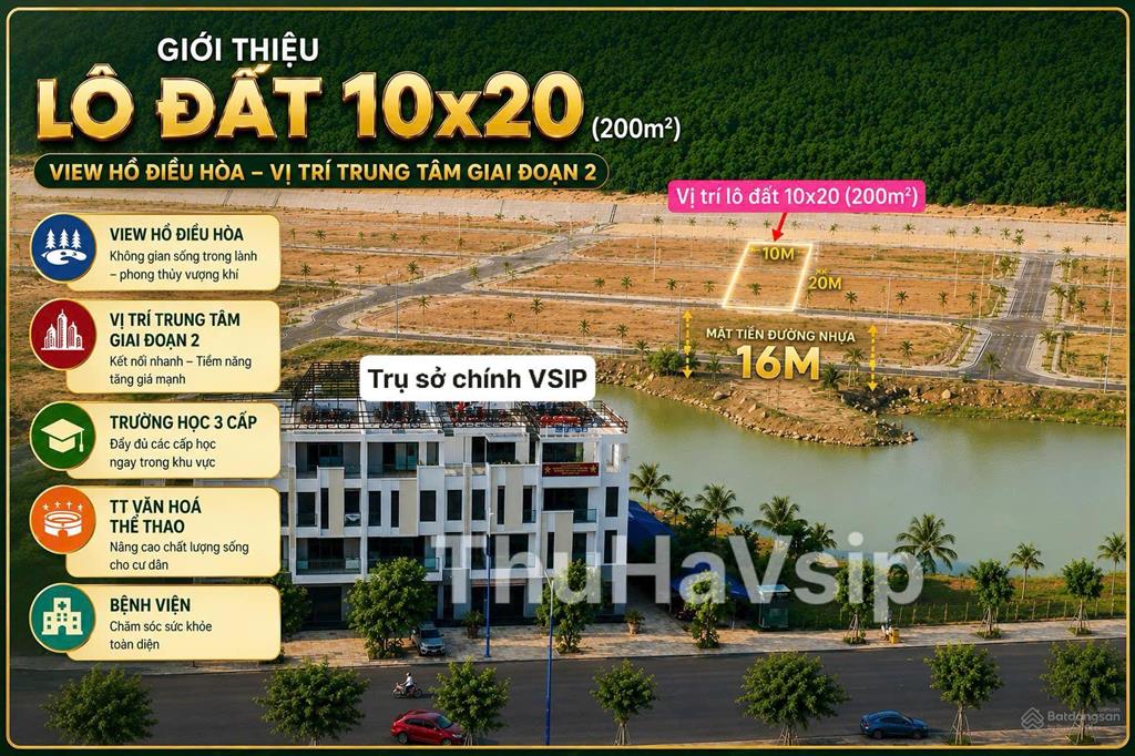 Đất nền vsip bình định ngay sát biển quy nhơn đối diện nhà máy  trường học