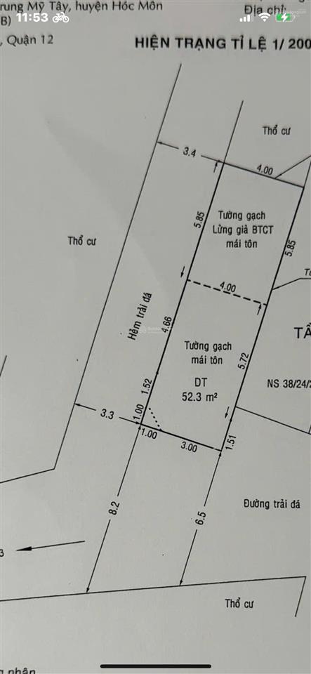 Cần bán căn góc 2 mặt hẻm xe tải gần chung cư quân đội phường trung mỹ tây, quận 12
