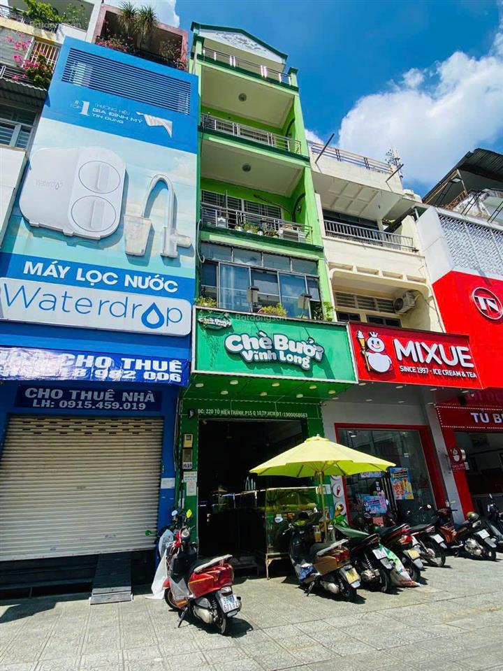 Bán nhà mặt tiền tô hiến thành, quận 10, 4x20m, 5 lầu, vỉa hè 8m, gần big c, giá chỉ 27 tỷ