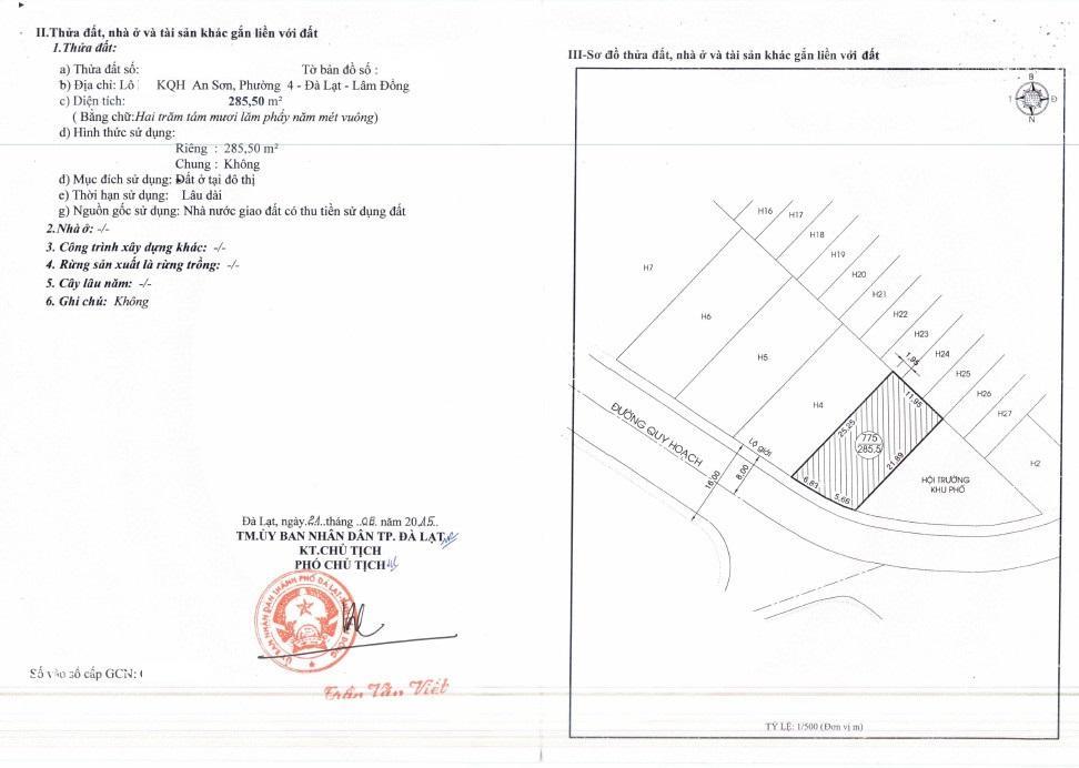 Bán biệt thự sân vườn kqh an sơn | p4 đà lạt