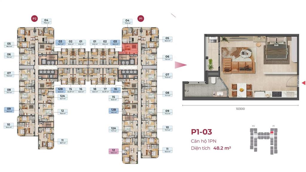 Bán nhanh căn hộ 1pn, giá nhẹ nhàng thương lượng tốt, tầng caoview sông, ngoài ra nhiều căn 2,9 tỷ