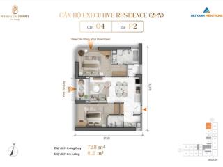 Căn góc 2pn  72.6m2  tầng cao view sông vừa ngắm sông hàn và pháo hoa, đơn giá 65tr/m2