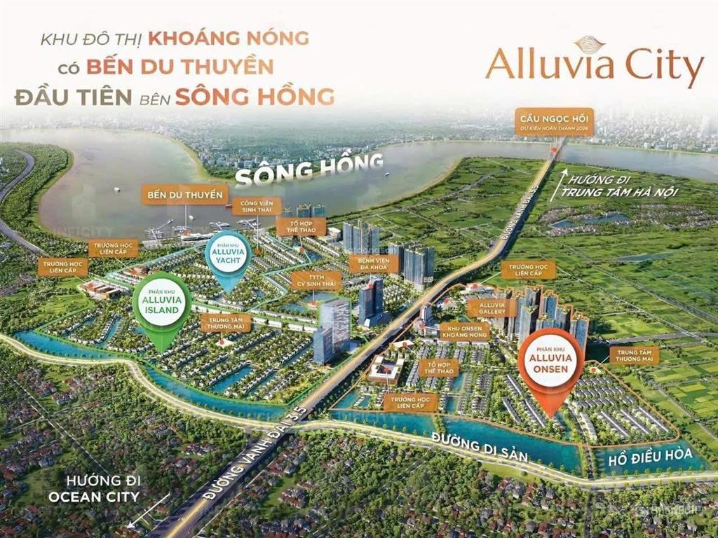 Alluvia căn 3 ngủ siêu phẩm , dự án khoáng nóng đầu tiên tại ven đô , căn 127m giá chỉ 8ty082