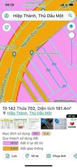 Đất ngay mặt tiền kinh doanh thủ dầu một 145m2 giá 2 tỷ 7 sổ hồng sang tên ngay