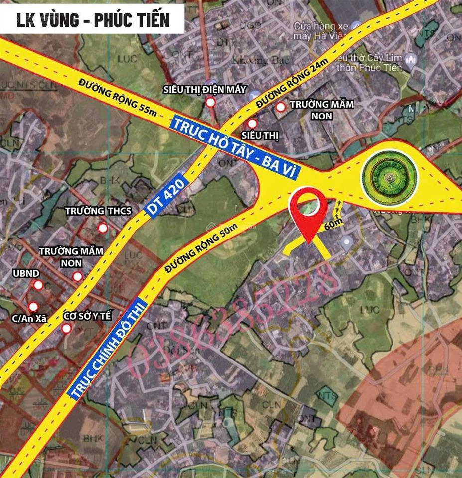 Chủ cắt lỗ gần 1 tỷ bán gấp lô đất 65m phúc tiến, sát trục hồ tây ba vì