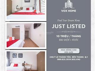 Cho thuê căn hộ dịch vụ quận 1 lê thánh tôn, full nội thất, 10 triệu/th