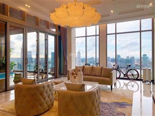 Penthouse empire city  379m2 full nội thất, view trực diện sông sài gòn  có hđt sẳn.