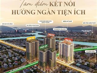 Chỉ 1,808 tỷ sở hữu căn hộ studio tầng 19 sun fours tower đà nẵng, view sôngnúi biển!