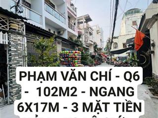 Nhà 102m2  ngang 6x17m  phạm văn chí  q6  đầy đủ nội thất  chỉ 12.2 tỷ hơn